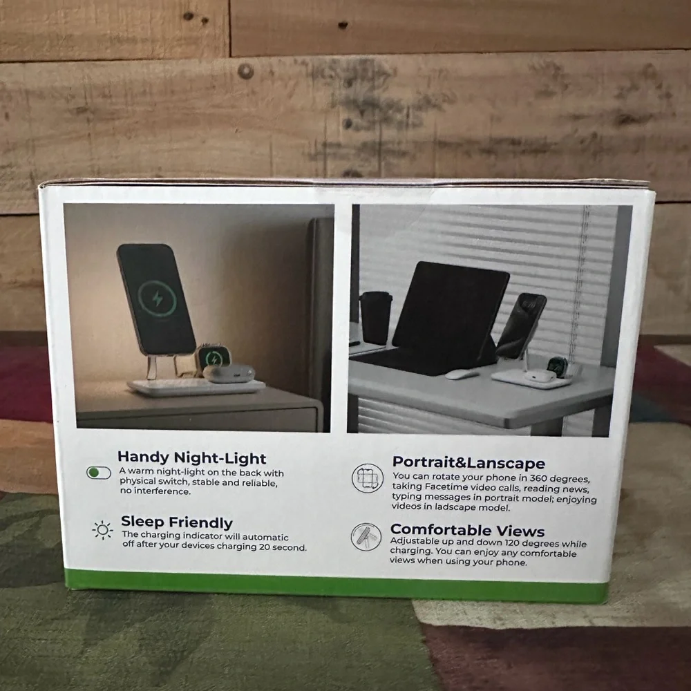 EZ2LIF 4-in-1 Magnetic Wireless Charging Station-iPhone 12 & Higher Watch/Airpod